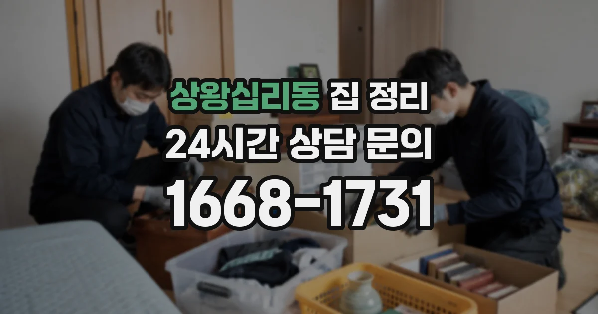 상왕십리동 집 정리