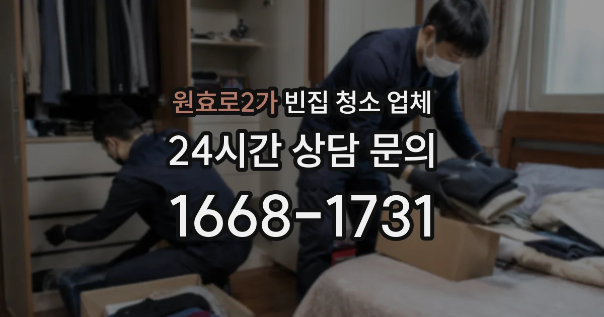 원효로2가 빈집 청소 업체