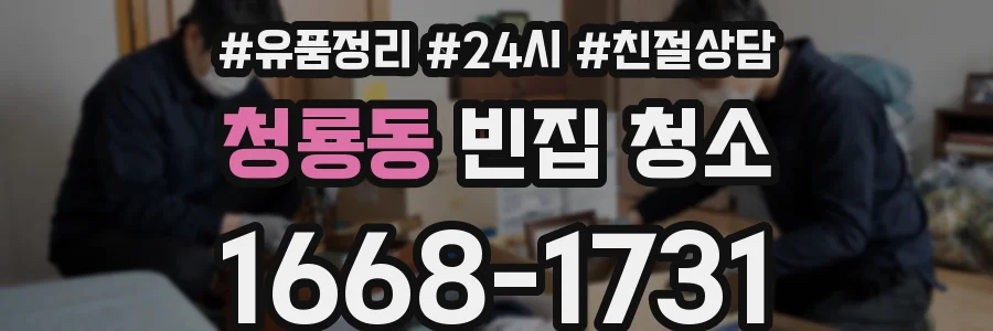 청룡동 빈집 청소