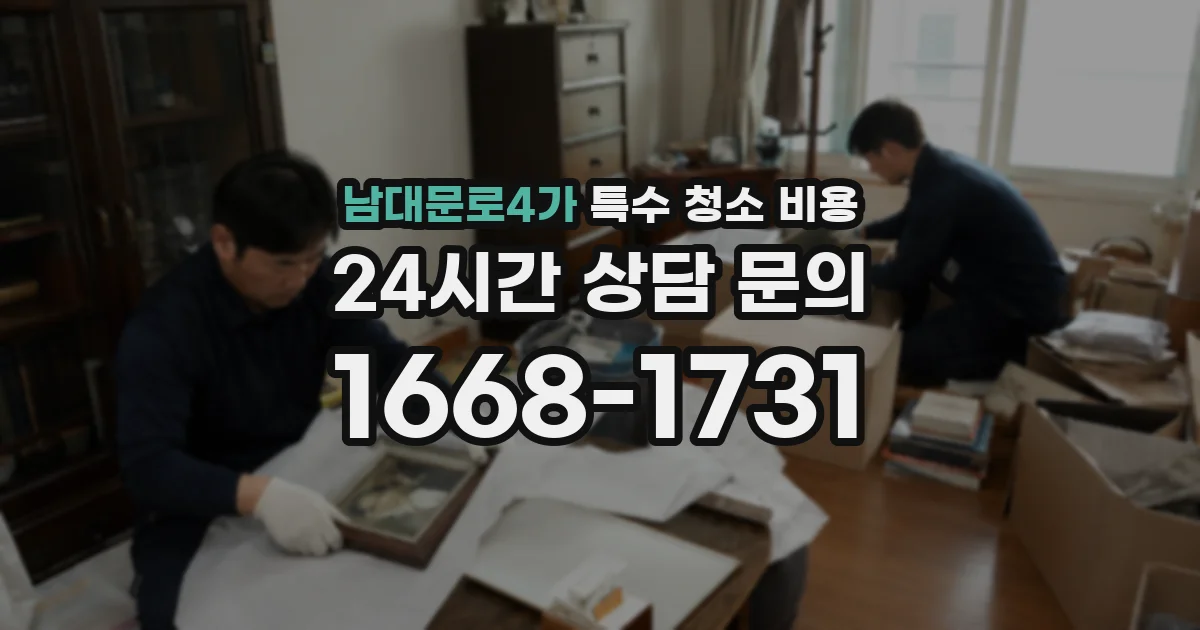 남대문로4가 특수 청소 비용