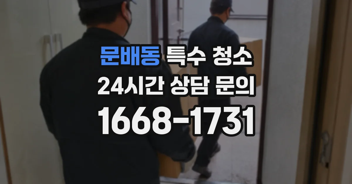 문배동 특수 청소