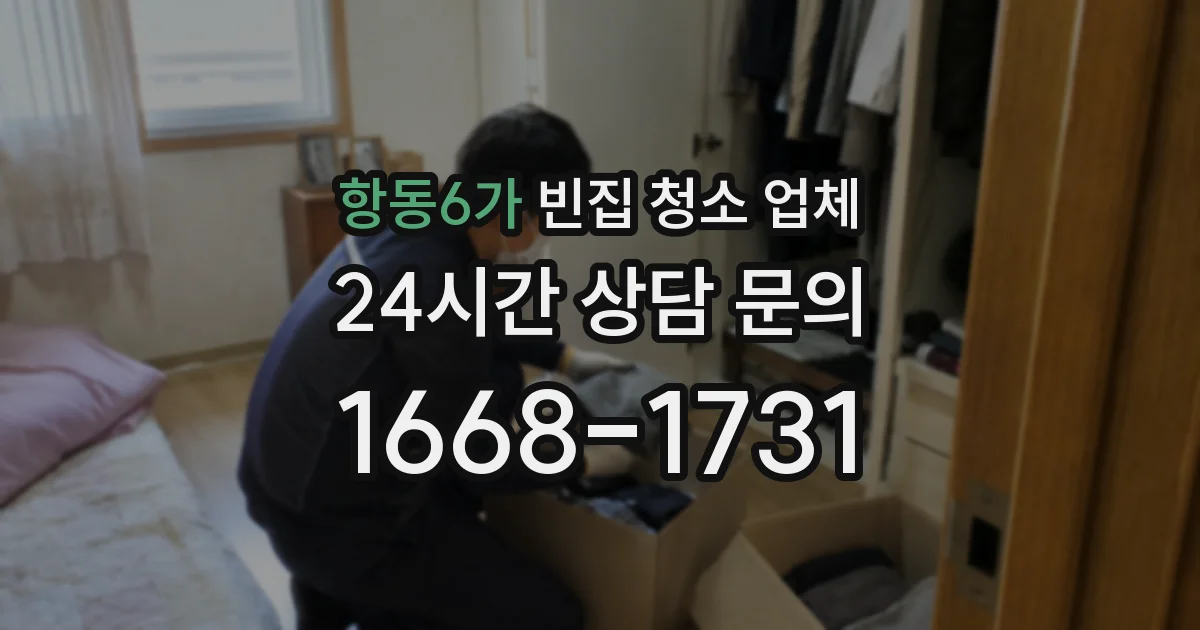 항동6가 빈집 청소 업체
