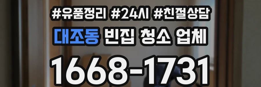 대조동 빈집 청소 업체