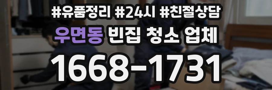 우면동 빈집 청소 업체