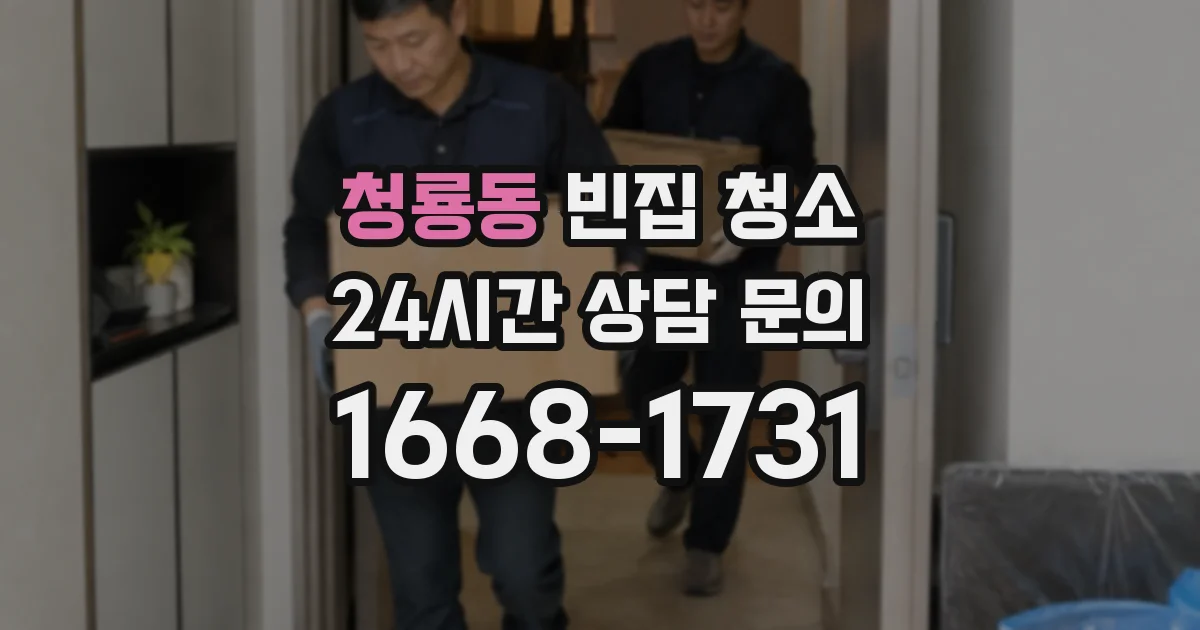 청룡동 빈집 청소