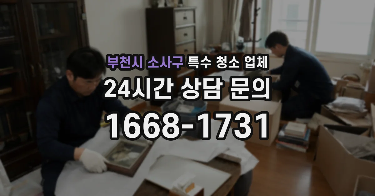 부천시 소사구 특수 청소 업체