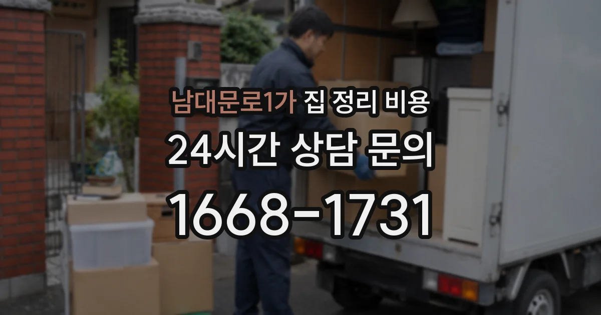 남대문로1가 집 정리 비용