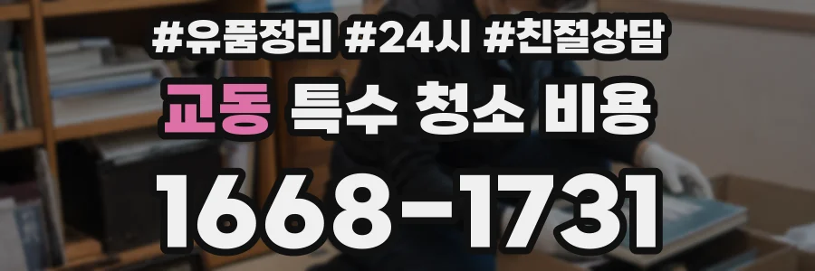 교동 특수 청소 비용