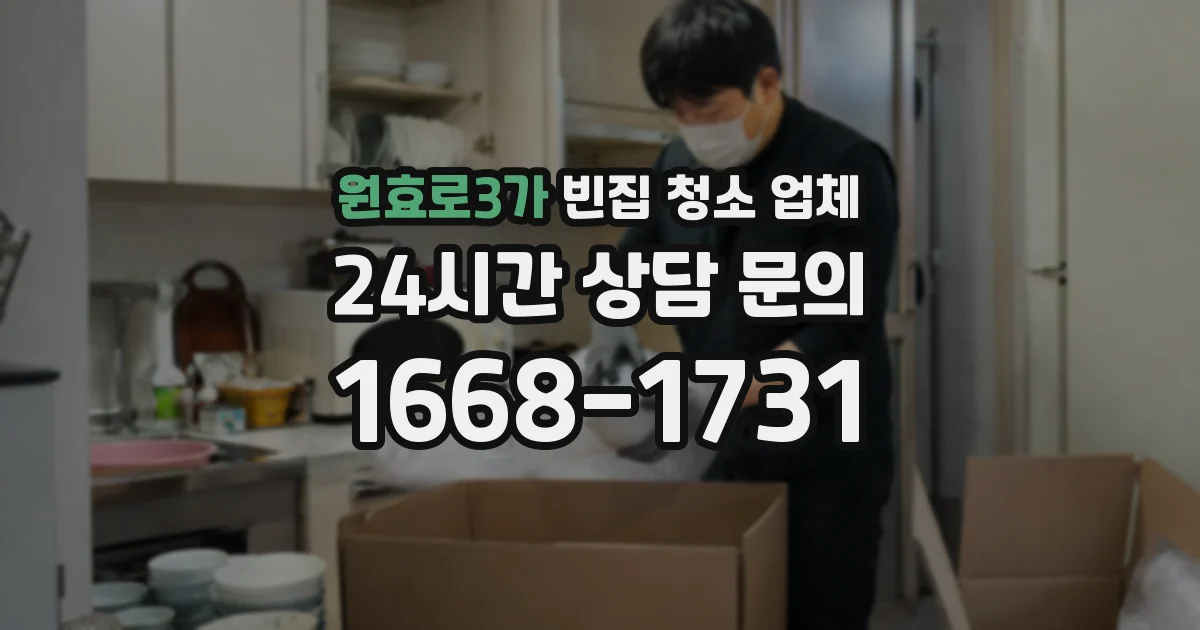 원효로3가 빈집 청소 업체