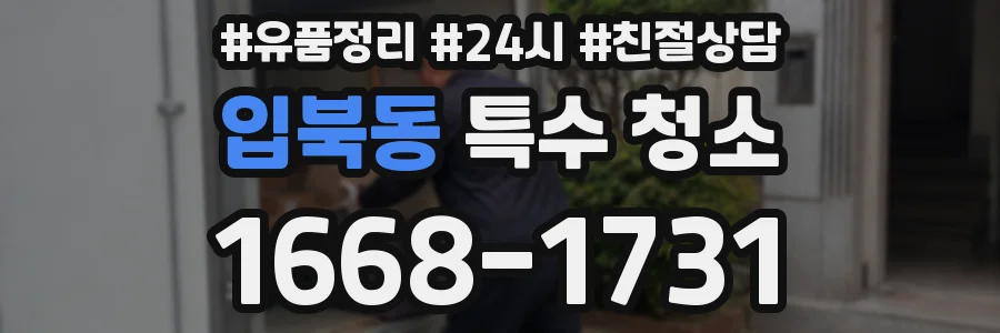 입북동 특수 청소