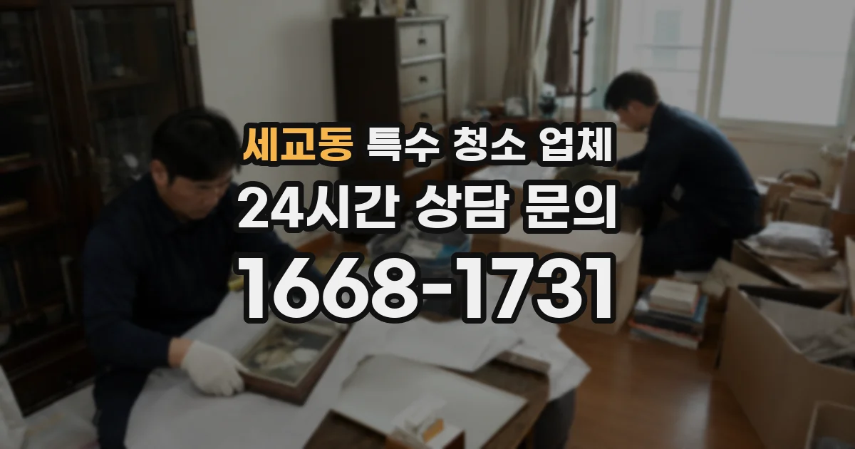 세교동 특수 청소 업체