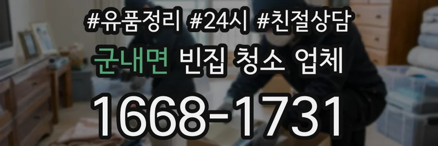 군내면 빈집 청소 업체