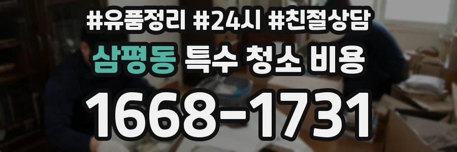 삼평동 특수 청소 비용