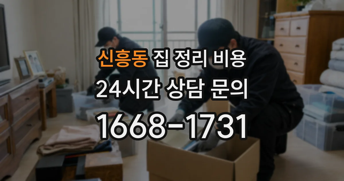신흥동 집 정리 비용