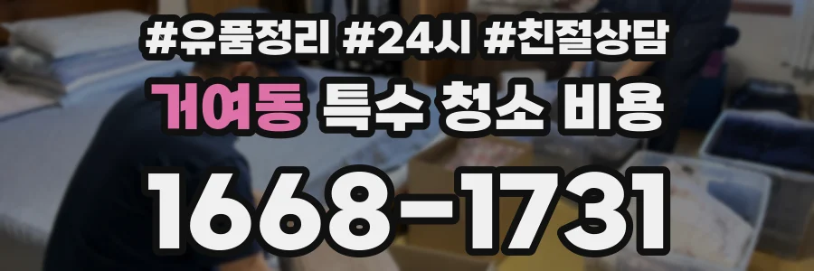 거여동 특수 청소 비용