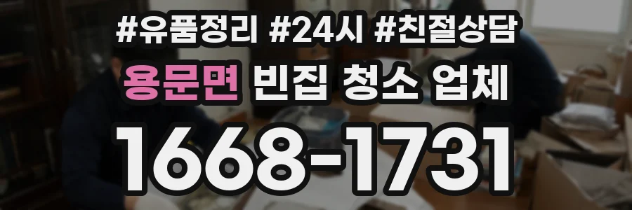 용문면 빈집 청소 업체