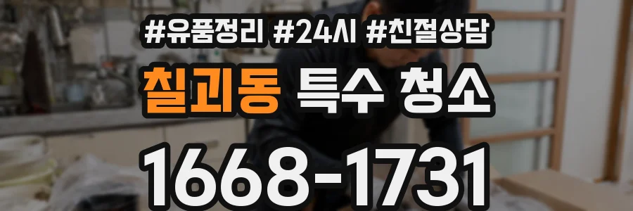 칠괴동 특수 청소