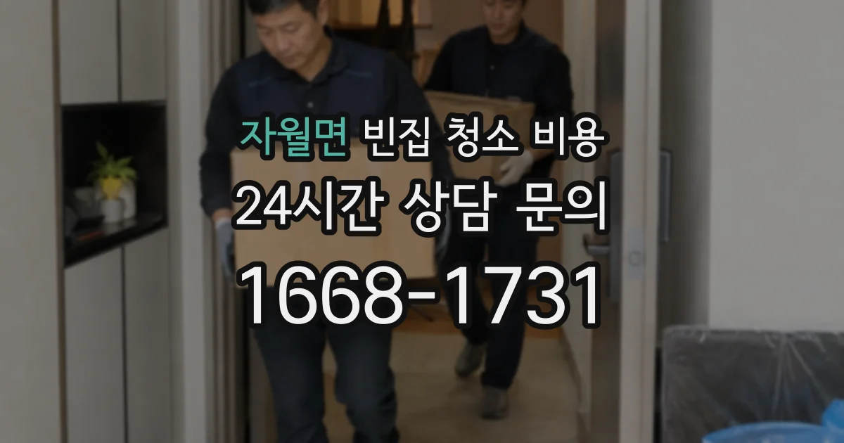 자월면 빈집 청소 비용