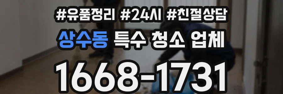 상수동 특수 청소 업체