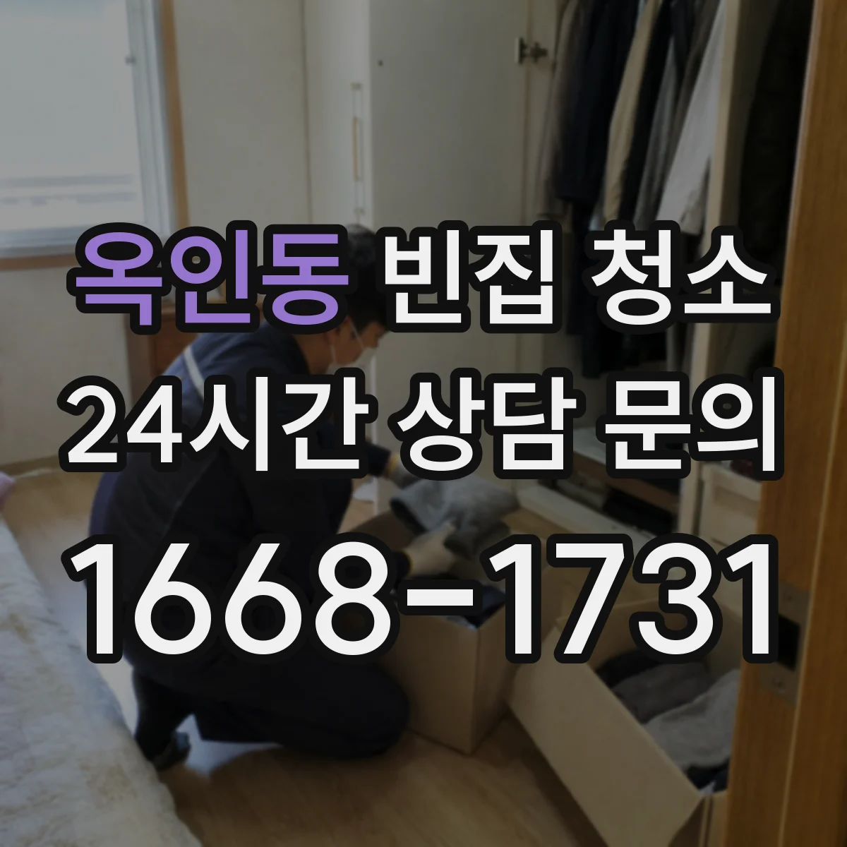 옥인동 빈집 청소 창틀·벽면 배설물 흔적 닦아내기