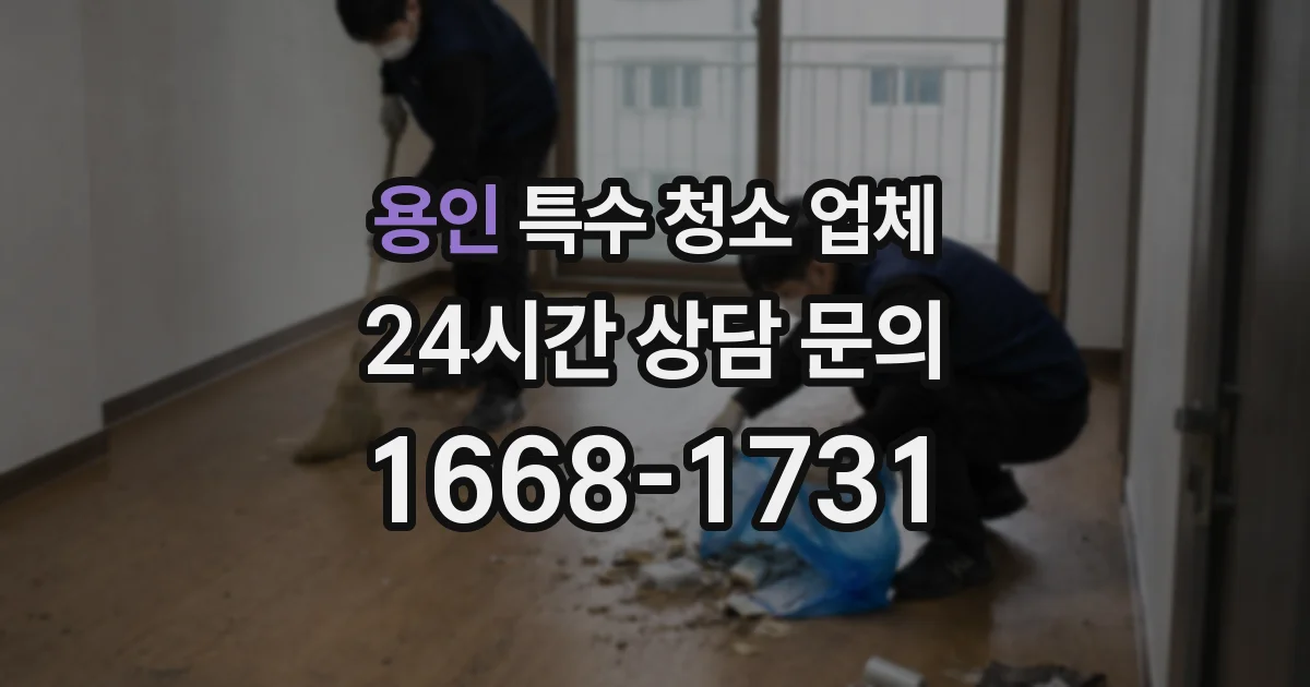 용인 특수 청소 업체