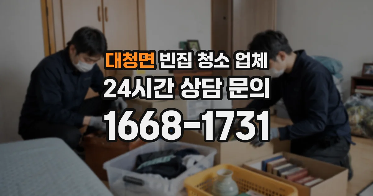 대청면 빈집 청소 업체