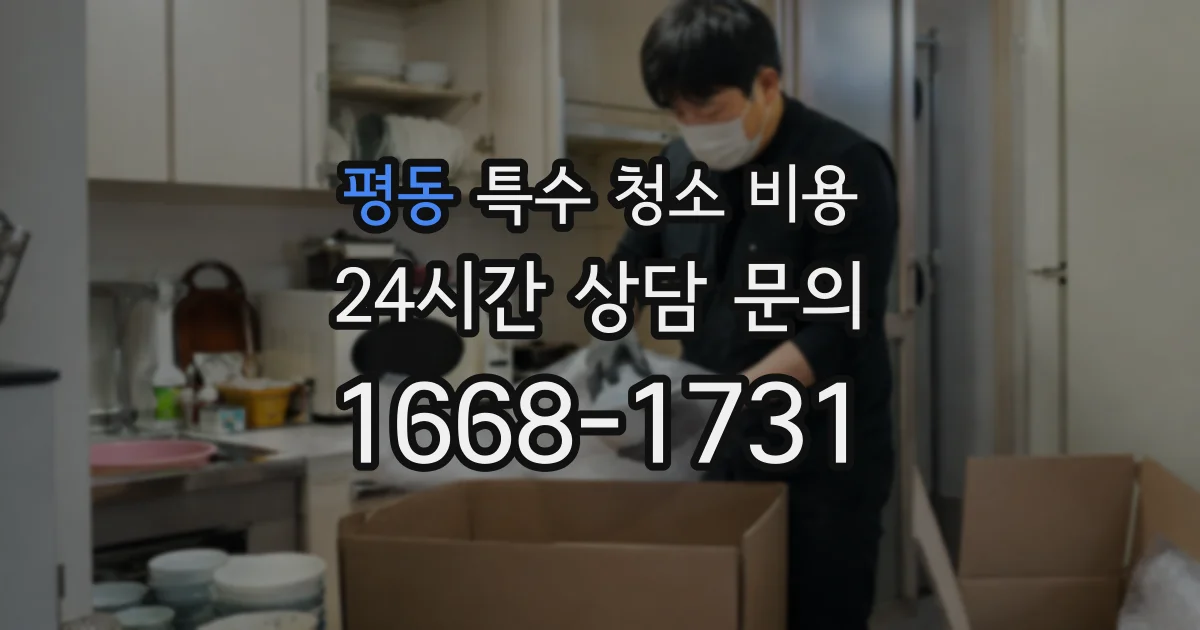 평동 특수 청소 비용