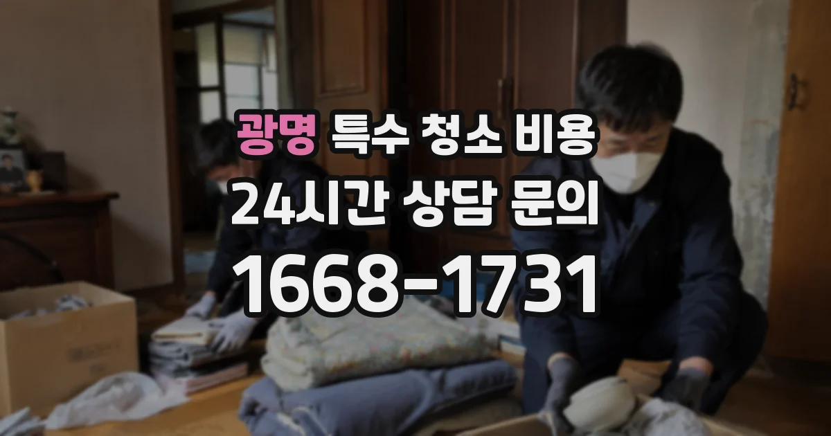 광명 특수 청소 비용