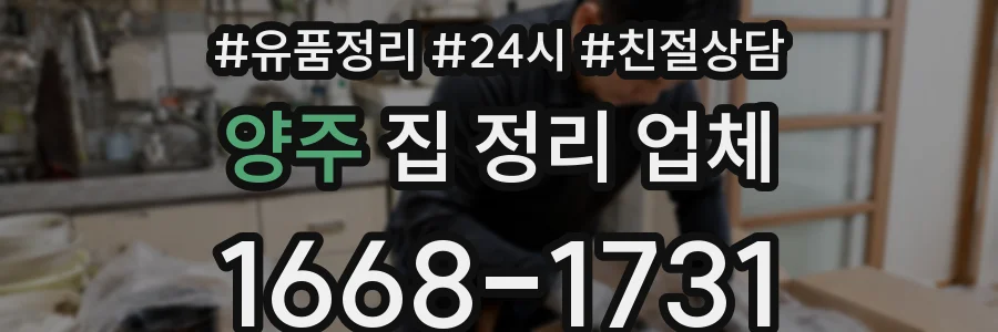 양주 집 정리 업체