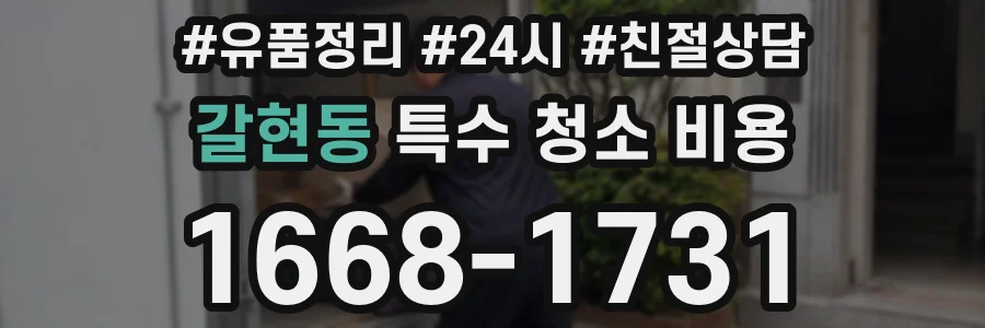 갈현동 특수 청소 비용