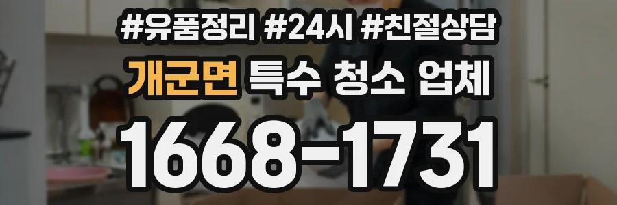 개군면 특수 청소 업체