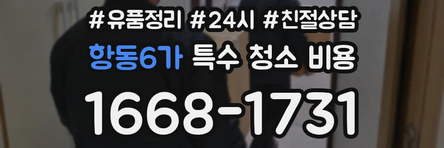 항동6가 특수 청소 비용
