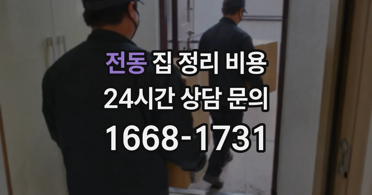 전동 집 정리 비용
