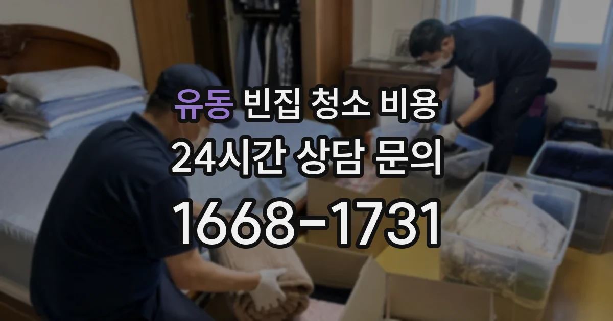 유동 빈집 청소 비용