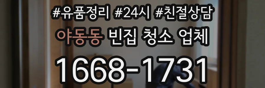 야동동 빈집 청소 업체