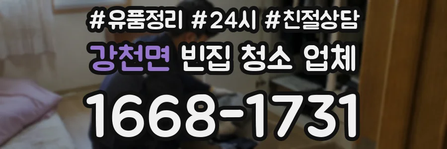 강천면 빈집 청소 업체