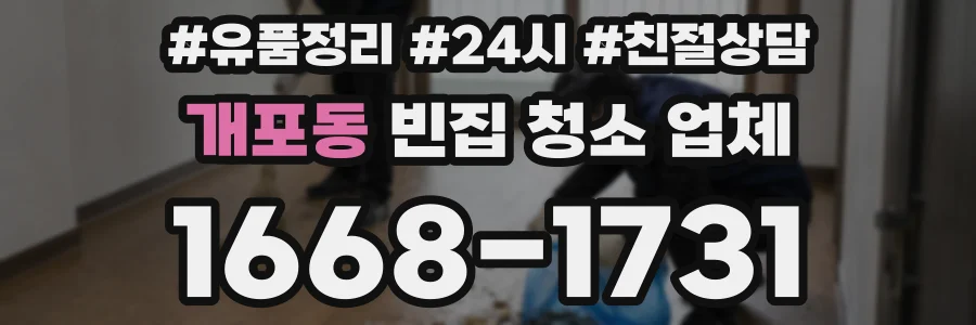 개포동 빈집 청소 업체