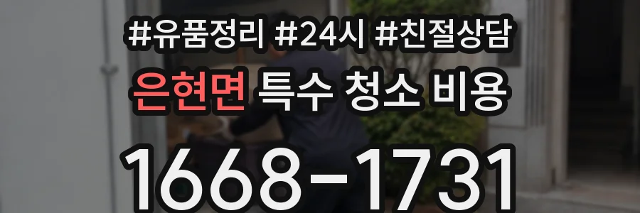 은현면 특수 청소 비용
