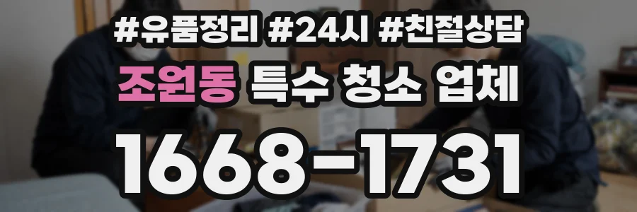 조원동 특수 청소 업체
