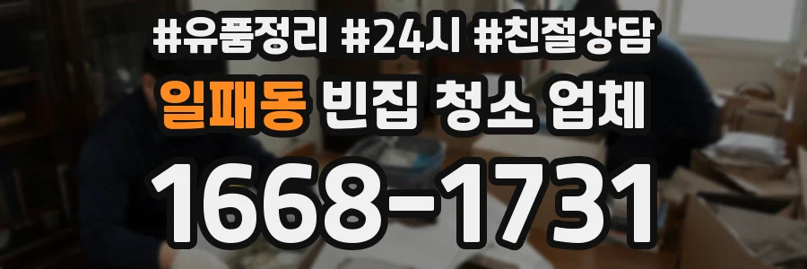 일패동 빈집 청소 업체
