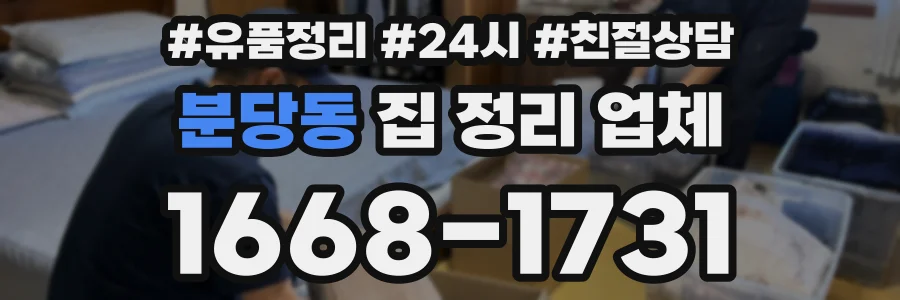 분당동 집 정리 업체