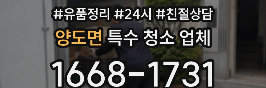 양도면 특수 청소 업체