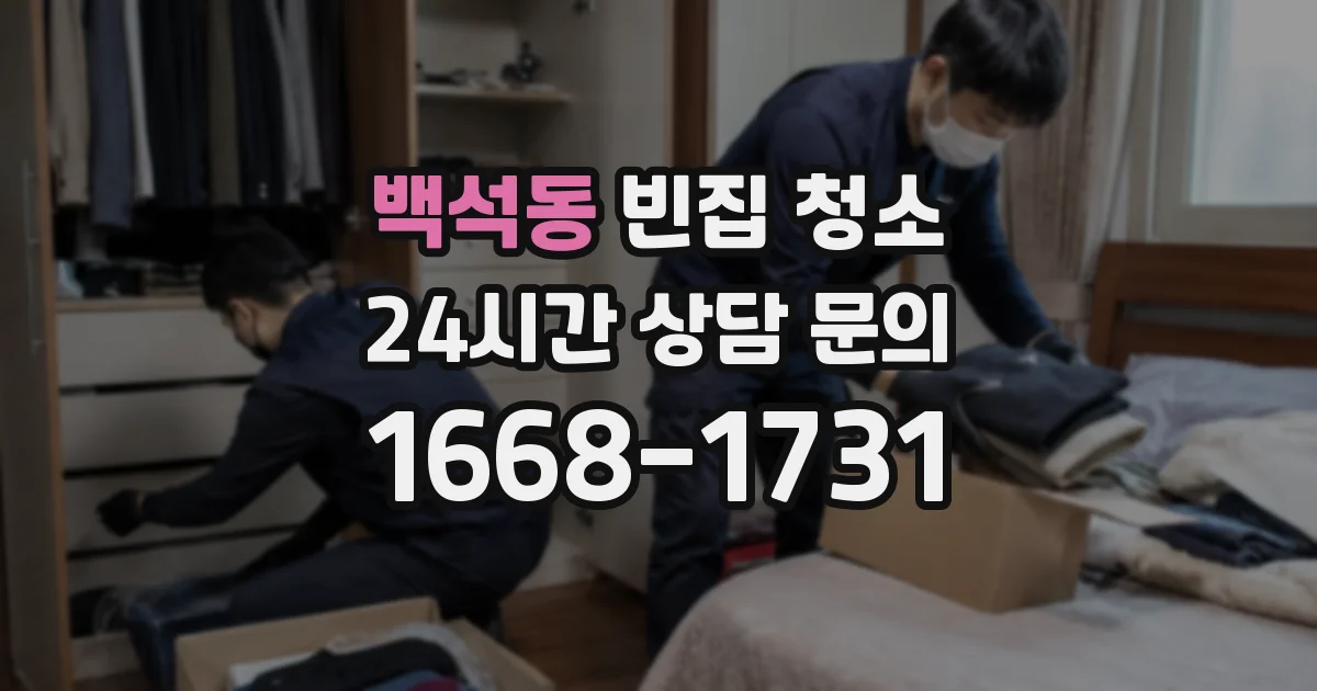 백석동 빈집 청소