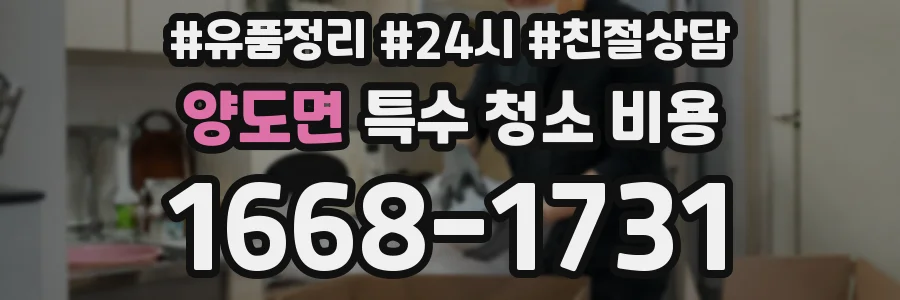양도면 특수 청소 비용