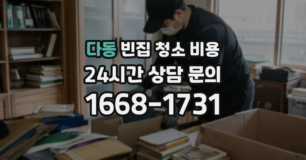 다동 빈집 청소 비용