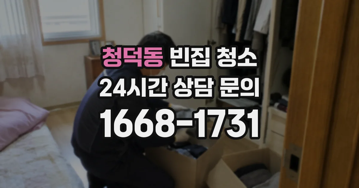 청덕동 빈집 청소
