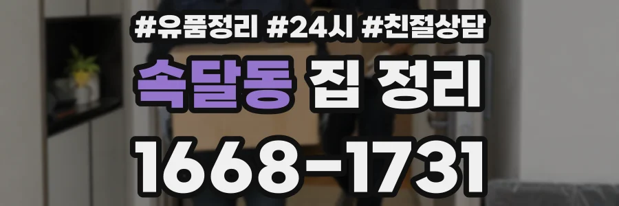 속달동 집 정리