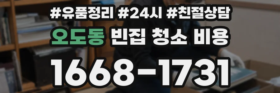 오도동 빈집 청소 비용