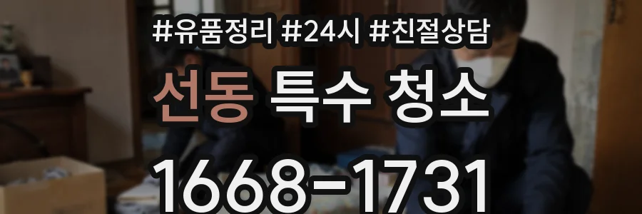 선동 특수 청소