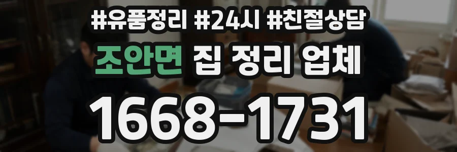 조안면 집 정리 업체